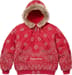 Supreme Bandana Jacquard Denim Hooded Work Jacket - Red (front)