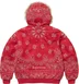 Supreme Bandana Jacquard Denim Hooded Work Jacket - Red (front)