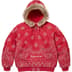 Supreme Bandana Jacquard Denim Hooded Work Jacket - Red (front)