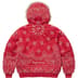 Supreme Bandana Jacquard Denim Hooded Work Jacket - Red (front)