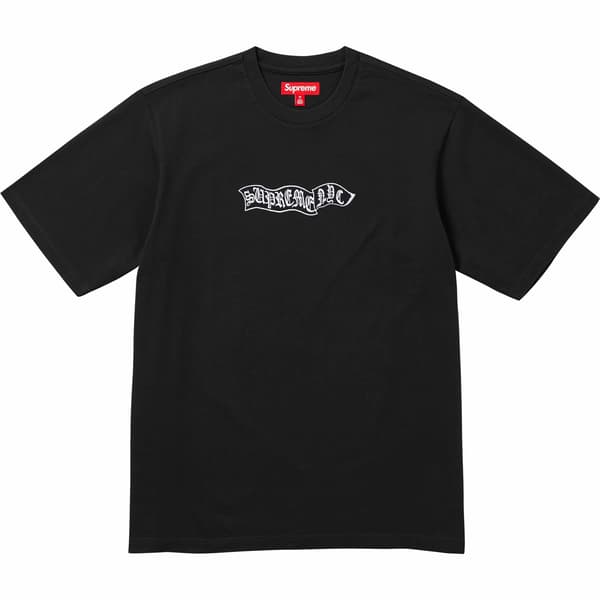 Supreme Banner S/S Top - Black (front)