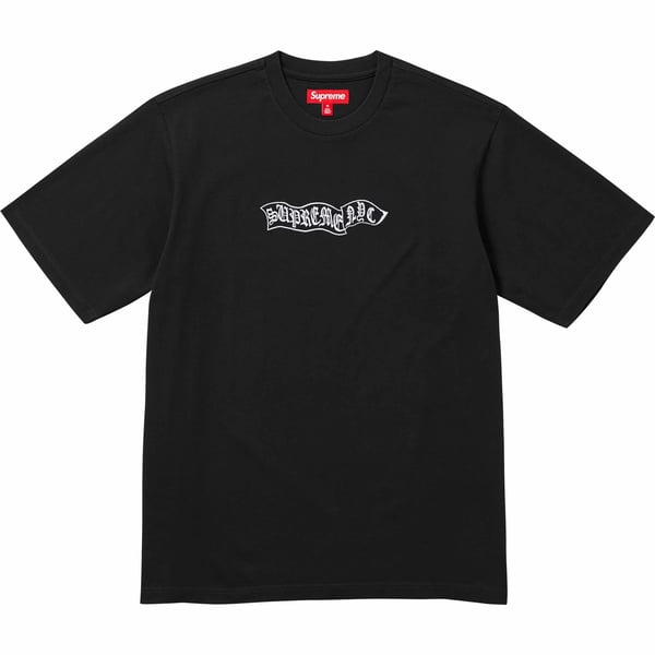 Supreme Banner S/S Top - Black (front)