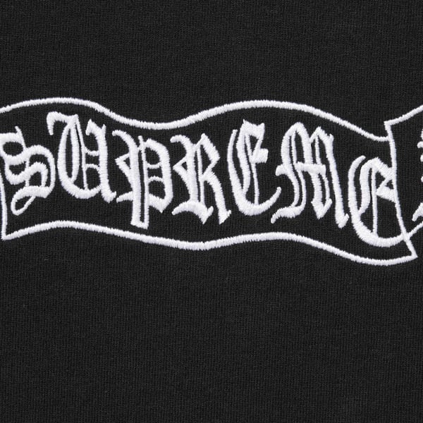 Supreme Banner S/S Top - Black (front)