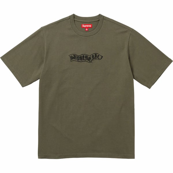 Supreme Banner S/S Top - Olive (front)