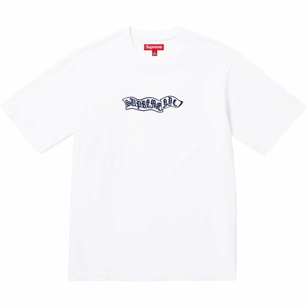 Supreme Banner S/S Top - White (front)