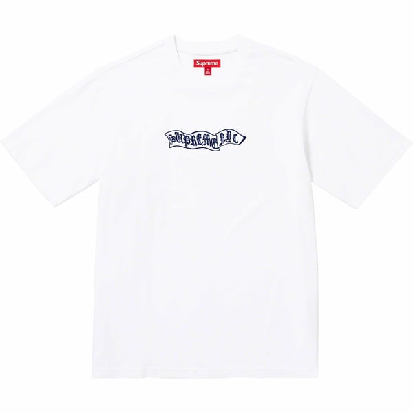 Supreme Banner S/S Top - White (front)