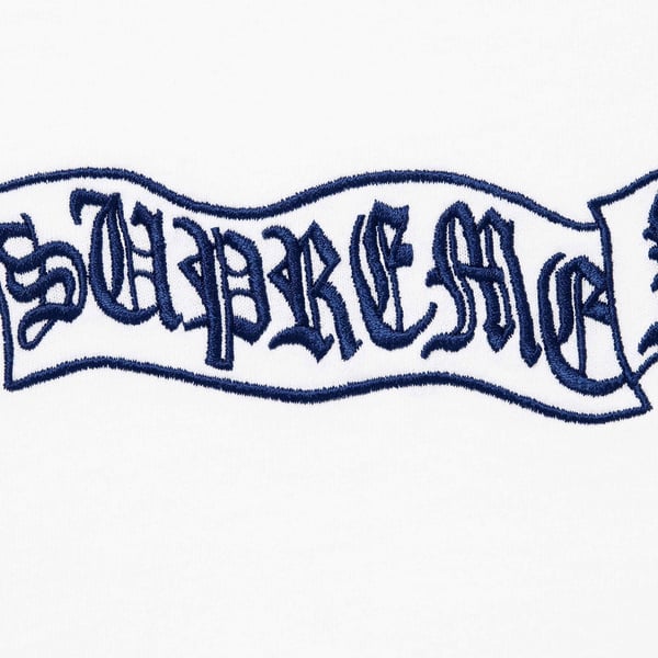 Supreme Banner S/S Top - White (front)