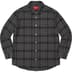 Supreme Basket Weave Plaid Shirt - Black (front)