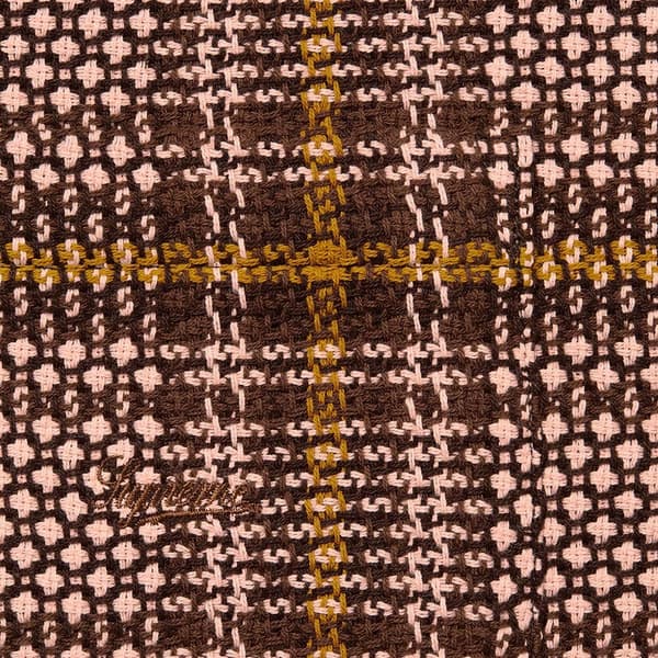 Supreme Basket Weave Plaid Shirt - Brown (front)