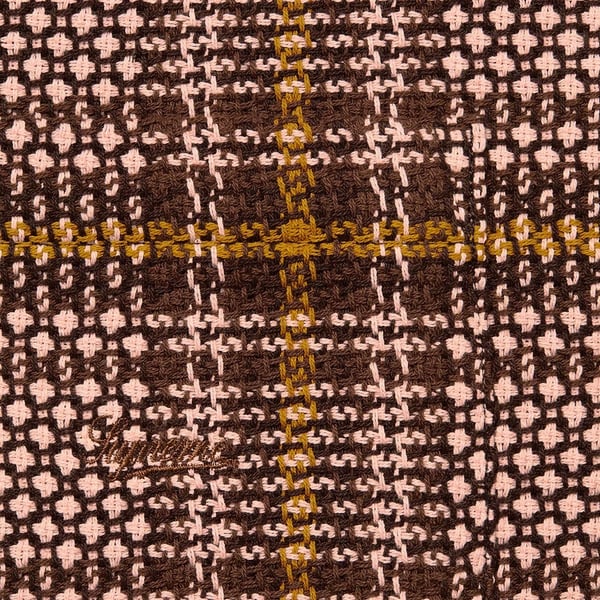 Supreme Basket Weave Plaid Shirt - Brown (front)