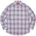 Supreme Basket Weave Plaid Shirt - Light Blue (front)
