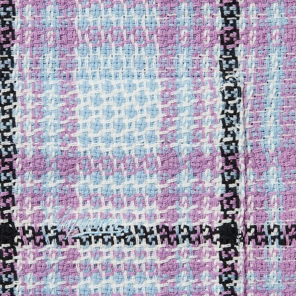 Supreme Basket Weave Plaid Shirt - Light Blue (front)