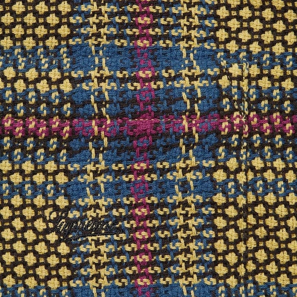 Supreme Basket Weave Plaid Shirt - Yellow (front)
