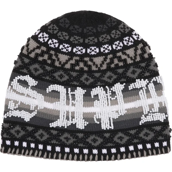Supreme Beaded Beanie - Black (front)