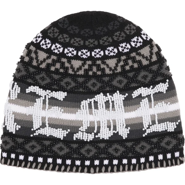 Supreme Beaded Beanie - Black (front)