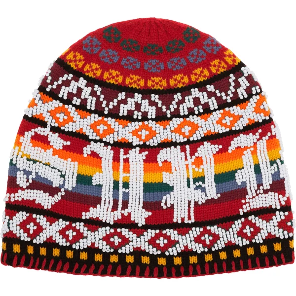 Supreme Beaded Beanie - Red (front)