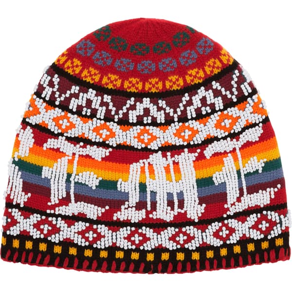 Supreme Beaded Beanie - Red (front)