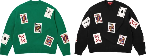Supreme Beaded Cards Sweater - Product Image