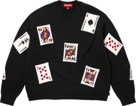 Supreme Beaded Cards Sweater Black