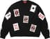 Supreme Beaded Cards Sweater - Black (front)