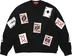 Supreme Beaded Cards Sweater - Black (front)