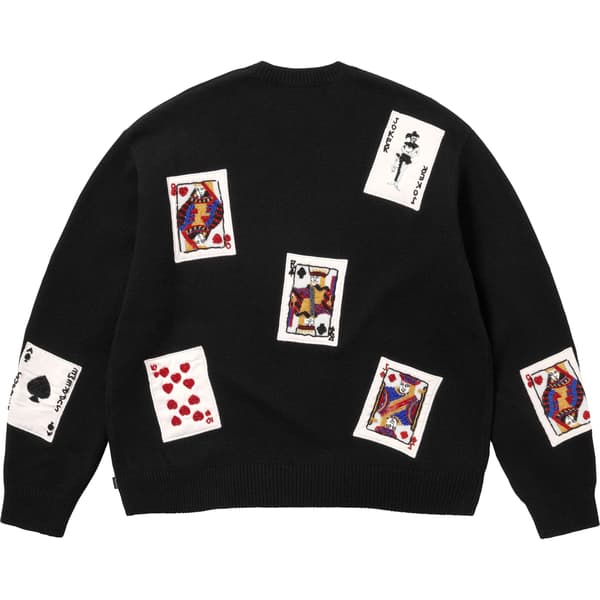 Supreme Beaded Cards Sweater - Black (front)