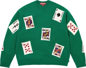 Supreme Beaded Cards Sweater Green