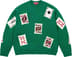 Supreme Beaded Cards Sweater - Green (front)