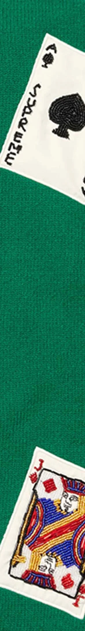 Supreme Beaded Cards Sweater - Green (front)