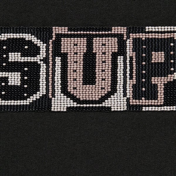 Supreme Beaded Hooded Sweatshirt - Black (front)