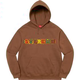 Supreme Beaded Hooded Sweatshirt Brown