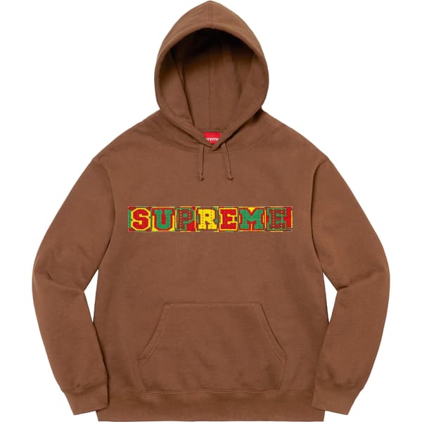 Supreme Beaded Hooded Sweatshirt - Brown (front)