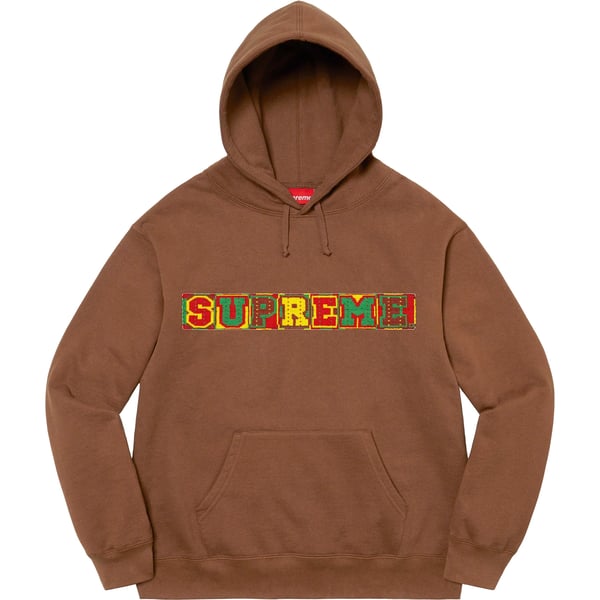 Supreme Beaded Hooded Sweatshirt - Brown (front)