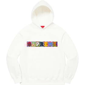 Supreme Beaded Hooded Sweatshirt White
