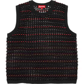 Supreme Beaded Sweater Vest Black