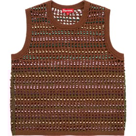 Supreme Beaded Sweater Vest Brown