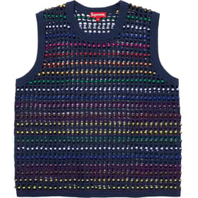 Supreme Beaded Sweater Vest Navy