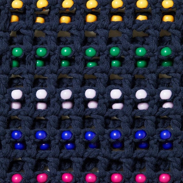 Supreme Beaded Sweater Vest - Navy (front)