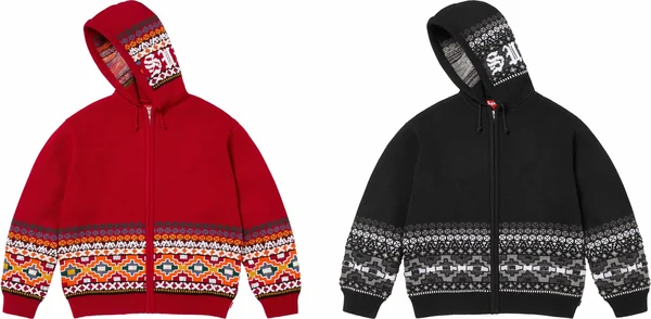 Supreme Beaded Zip Up Hooded Sweater - Product Image