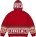 Supreme Beaded Zip Up Hooded Sweater - Red (front)