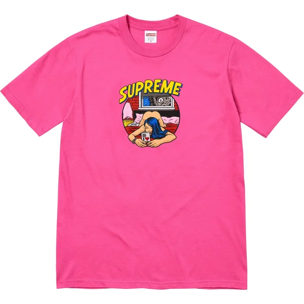 Supreme Bedroom Tee - Fuchsia (front)
