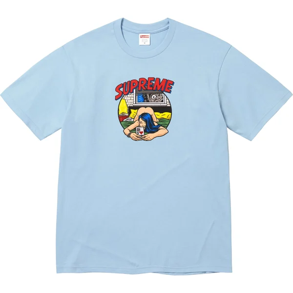 Supreme Bedroom Tee - Powder Blue (front)