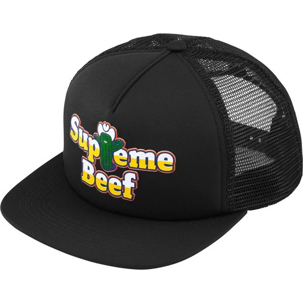 Supreme Beef Mesh Back 5-Panel - Black (front)