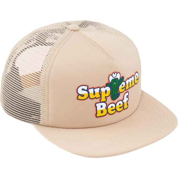 Supreme Beef Mesh Back 5-Panel - Tan (front)