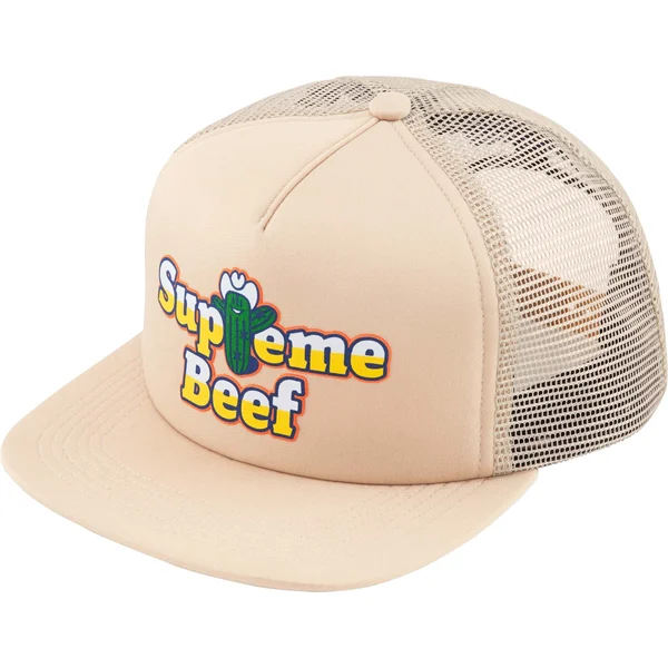 Supreme Beef Mesh Back 5-Panel - Tan (front)