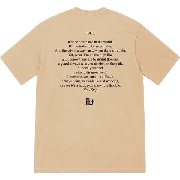 Supreme Bernadette Corporation Fuck Tee - Khaki (front)