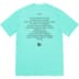 Supreme Bernadette Corporation Fuck Tee - Teal (front)