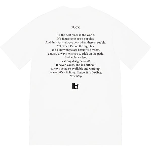 Supreme Bernadette Corporation Fuck Tee - White (front)