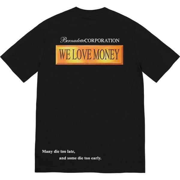 Supreme Bernadette Corporation Money Tee - Black (front)
