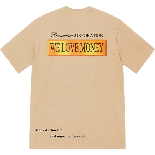 Supreme Bernadette Corporation Money Tee - Khaki (front)